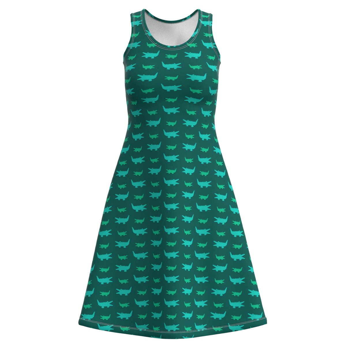 Alligator & Crocodile Sleeveless Dress - EightyThree XYZ Clothing