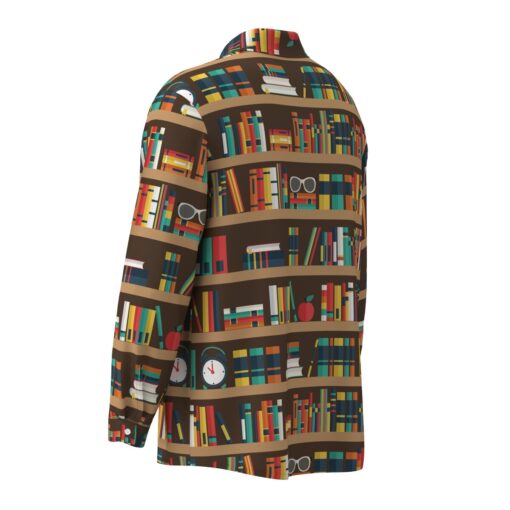 Bibliophile Library Books Bookshelf Librarian Teacher Short Sleeve Button Shirt Long Sleeve Buttons Shirt - Image 3