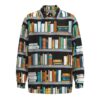 Bibliophile Library Books Bookshelf Librarian Teacher Short Sleeve Button Shirt Long Sleeve Buttons Shirt