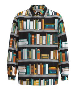 Bibliophile Library Books Bookshelf Librarian Teacher Short Sleeve Button Shirt Long Sleeve Buttons Shirt