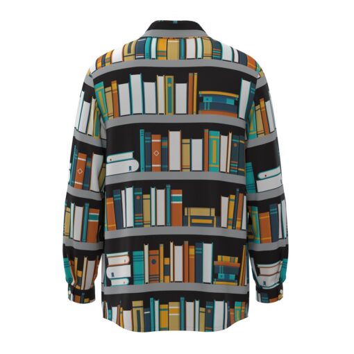 Bibliophile Library Books Bookshelf Librarian Teacher Short Sleeve Button Shirt Long Sleeve Buttons Shirt - Image 4