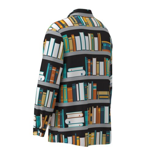 Bibliophile Library Books Bookshelf Librarian Teacher Short Sleeve Button Shirt Long Sleeve Buttons Shirt - Image 3