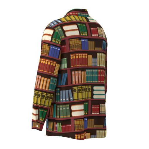 Bibliophile Library Books Bookshelf Librarian Teacher Short Sleeve Button Shirt Long Sleeve Buttons Shirt - Image 3
