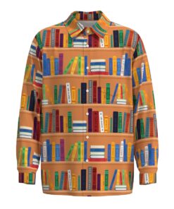 Bibliophile Library Books Bookshelf Librarian Teacher Short Sleeve Button Shirt Long Sleeve Buttons Shirt