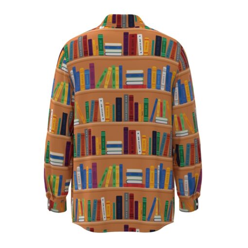 Bibliophile Library Books Bookshelf Librarian Teacher Short Sleeve Button Shirt Long Sleeve Buttons Shirt - Image 4