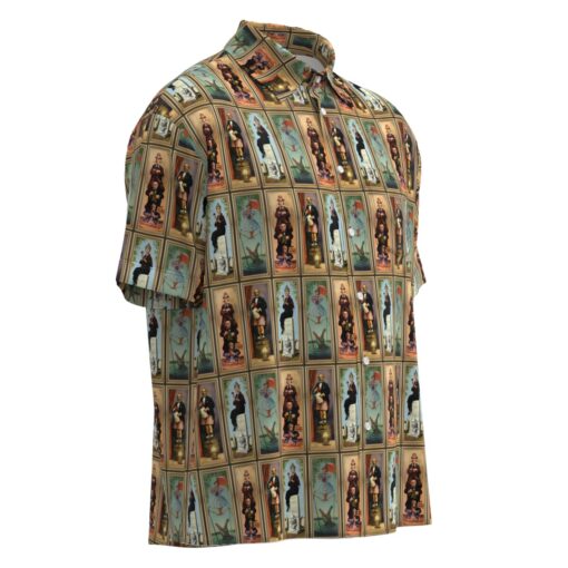 Haunted Mansion Stretch Paintings Short Sleeve Button Shirt - Image 2