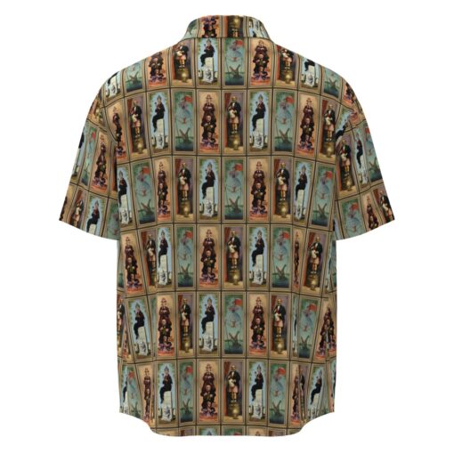 Haunted Mansion Stretch Paintings Short Sleeve Button Shirt - Image 4