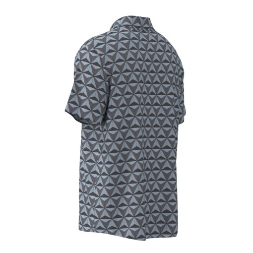 Epcot Spaceship Earth Disney Park Short Sleeve Buttons Shirt - Image 3