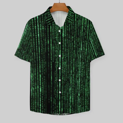 The Matrix Programming Code Short Sleeve Buttons Shirt - Image 2
