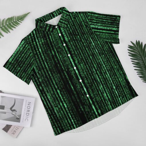 The Matrix Programming Code Short Sleeve Buttons Shirt - Image 3