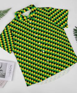 Jamaica Checkered Box Short Sleeve Buttons Shirt