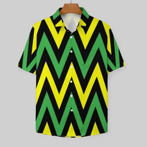Jamaica Chevron Short Sleeve Buttons Shirt