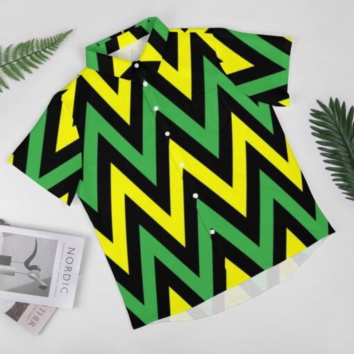 Jamaica Chevron Short Sleeve Buttons Shirt - Image 4
