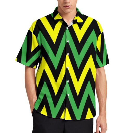 Jamaica Chevron Short Sleeve Buttons Shirt - Image 3
