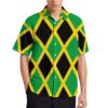 Jamaica Diamonds Short Sleeve Button Shirt