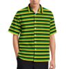 Jamaica Horizontal Stripes Short Sleeve Buttons Shirt