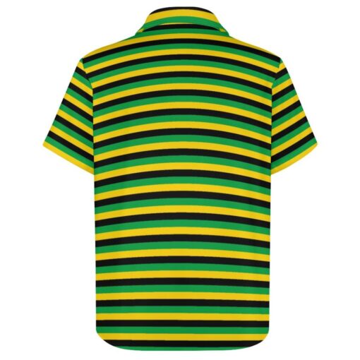 Jamaica Horizontal Stripes Short Sleeve Buttons Shirt - Image 3