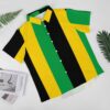 Jamaica Vertical Stripes Short Sleeve Buttons Shirt
