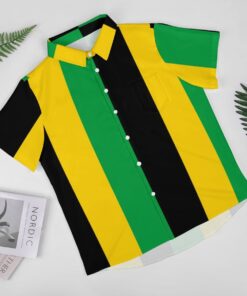 Jamaica Vertical Stripes Short Sleeve Buttons Shirt