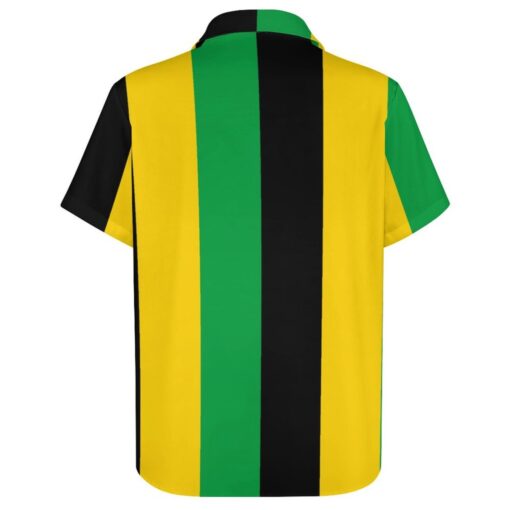 Jamaica Vertical Stripes Short Sleeve Buttons Shirt - Image 4