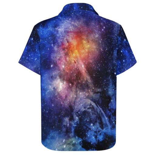 Galaxy Space Explosion Short Sleeve Buttons Shirt - Image 3