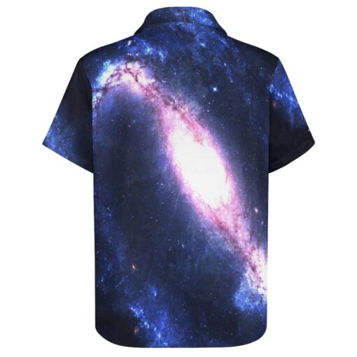 Spiral Galaxy Stars Short Sleeve Buttons Shirt - Image 3
