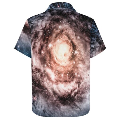 Storming Galaxy Clouds Short Sleeve Buttons Shirt - Image 3