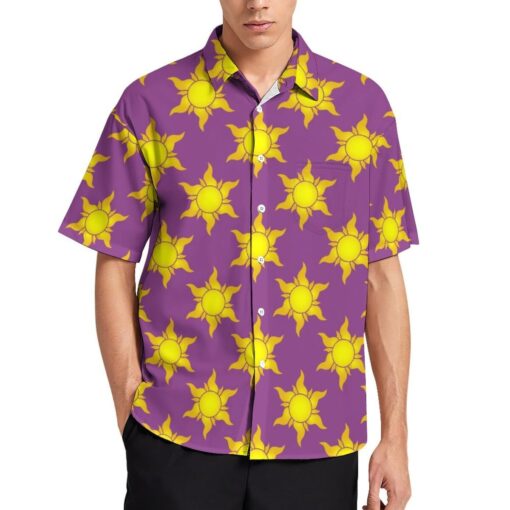 Rapunzel Tangled Sun Short Sleeve Buttons Shirt - Image 2