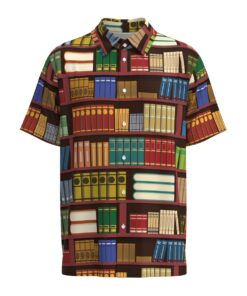 Bibliophile Library Books Bookshelf Librarian Teacher Short Sleeve Button Shirt Short Sleeve Buttons Shirt