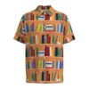 Bibliophile Library Books Bookshelf Librarian Teacher Short Sleeve Button Shirt Short Sleeve Buttons Shirt