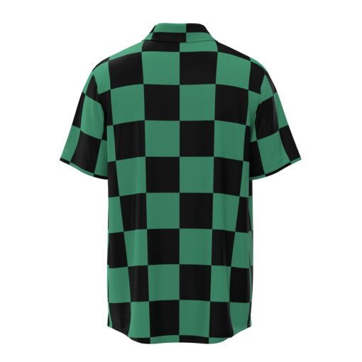 Kimetsu No Yaiba Demon Slayer Tanjiro Short Sleeve Button Shirt - Image 4