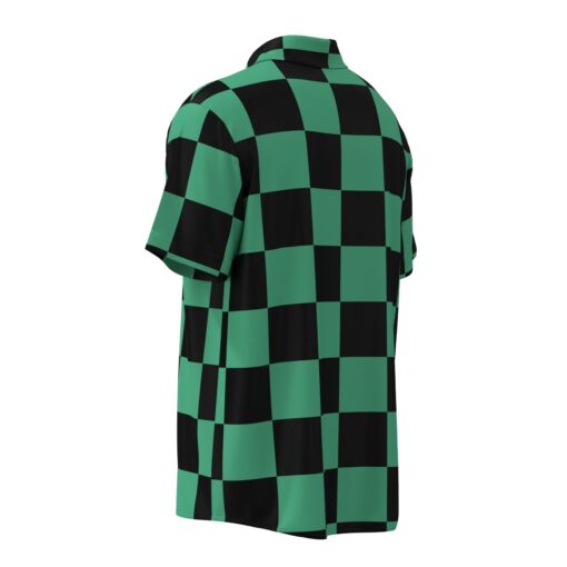 Kimetsu No Yaiba Demon Slayer Tanjiro Short Sleeve Button Shirt - Image 3