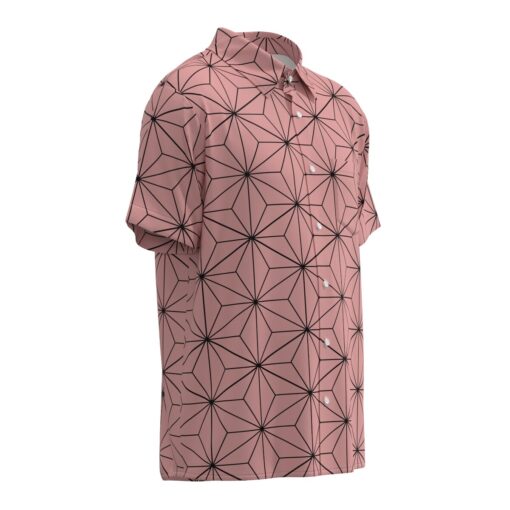 Kimetsu No Yaiba Demon Slayer Nezuko Short Sleeve Buttons Shirt - Image 2