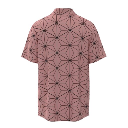 Kimetsu No Yaiba Demon Slayer Nezuko Short Sleeve Buttons Shirt - Image 4