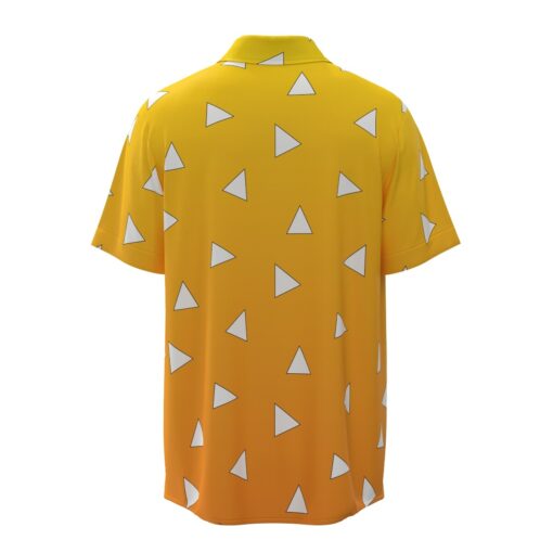 Kimetsu No Yaiba Demon Slayer Zenitsu Short Sleeve Buttons Shirt - Image 4