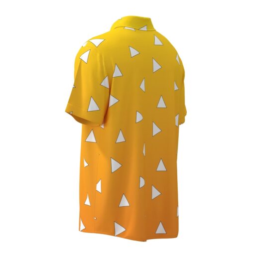 Kimetsu No Yaiba Demon Slayer Zenitsu Short Sleeve Buttons Shirt - Image 3