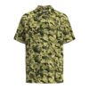Green Army Camouflage Short Sleeve Button Shirt