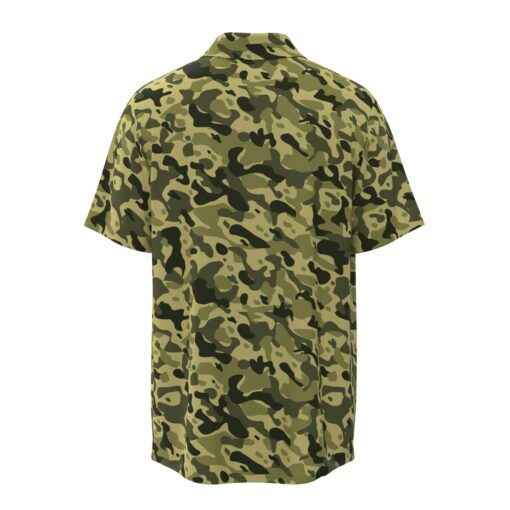 Green Army Camouflage Short Sleeve Button Shirt - Image 4