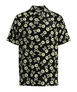 Skulls & Cross Bones Short Sleeve Buttons Shirt