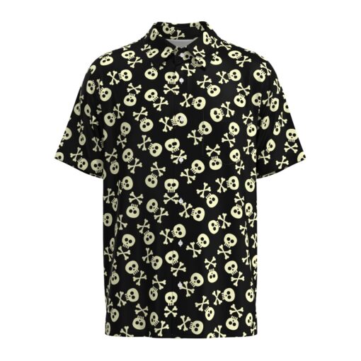 Skulls & Cross Bones Short Sleeve Buttons Shirt