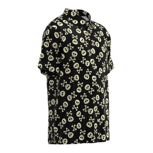 Skulls & Cross Bones Short Sleeve Buttons Shirt - Image 2
