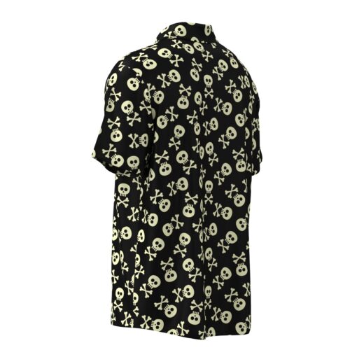 Skulls & Cross Bones Short Sleeve Buttons Shirt - Image 3