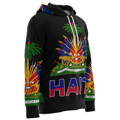 Haiti Flag Haitian Coat of Arms Flag Inspired Hoodie Sweatshirt - Image 7