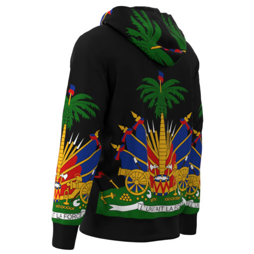 Haiti Flag Haitian Coat of Arms Flag Inspired Hoodie Sweatshirt - Image 9